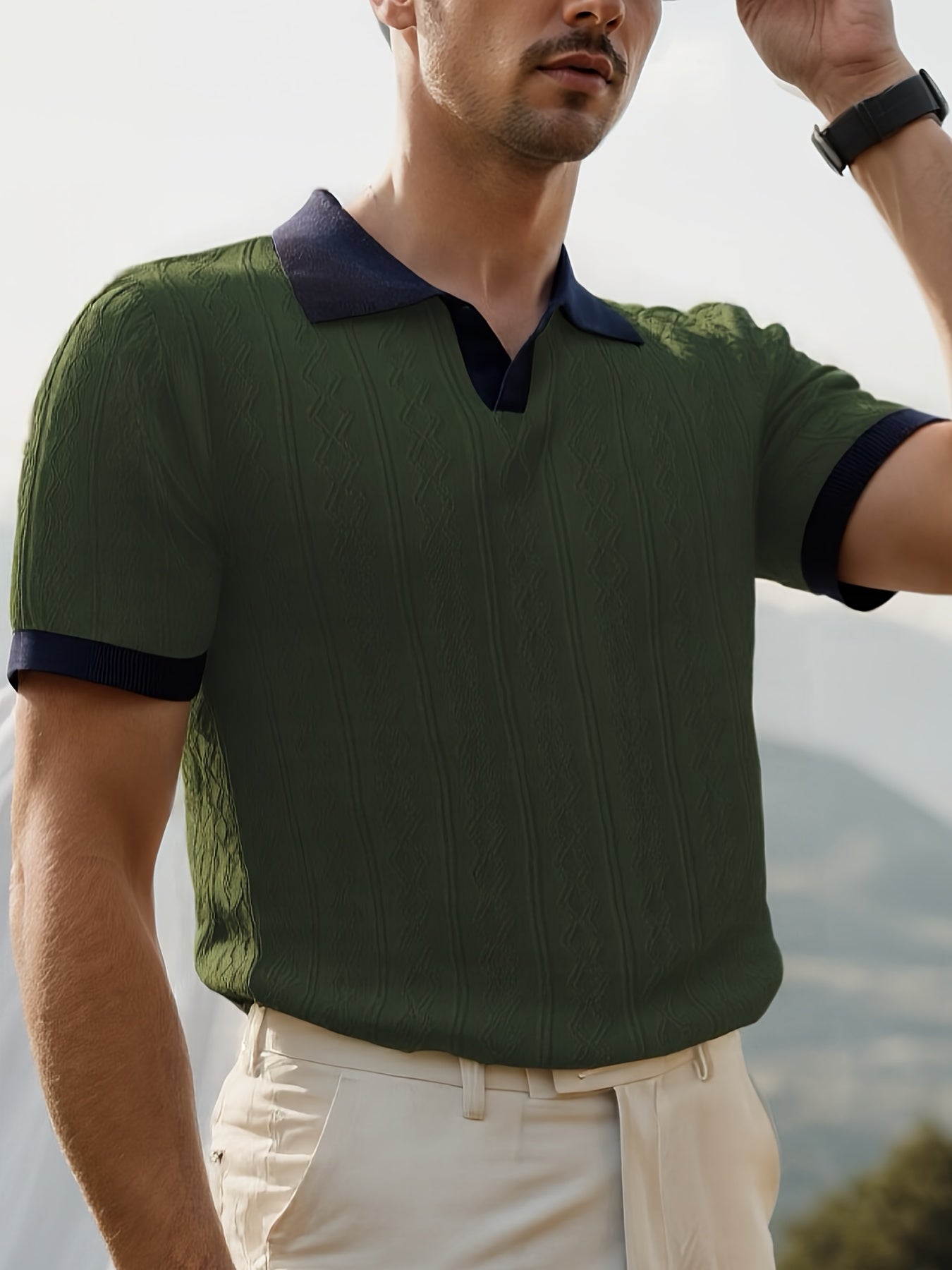 Luca™ | Textured Knit Polo