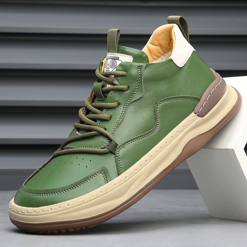 ALBERTI LEATHER TRAINERS