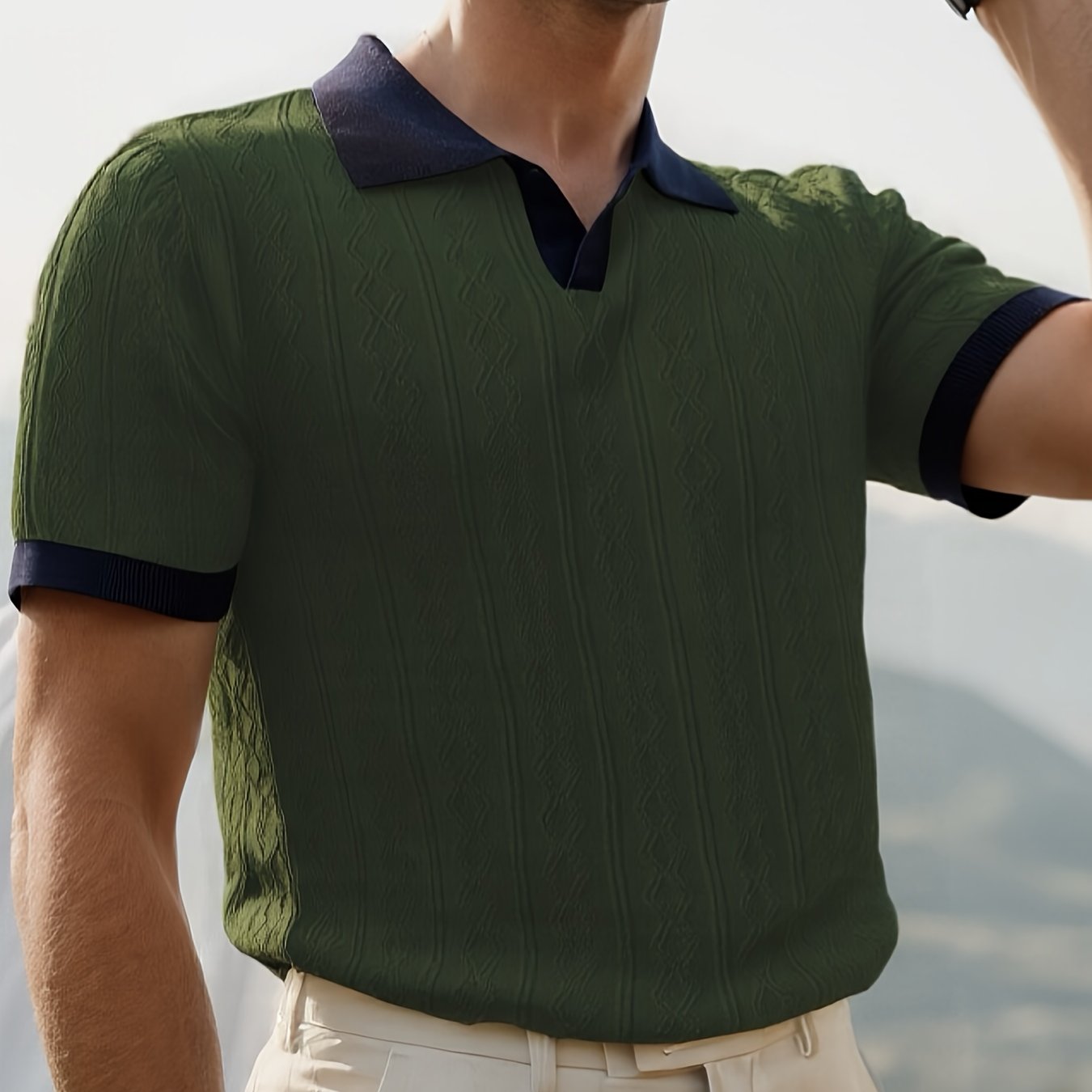 Luca™ | Textured Knit Polo