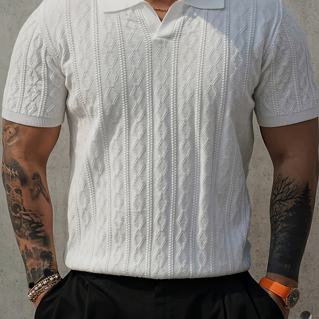 Luca™ | Textured Knit Polo