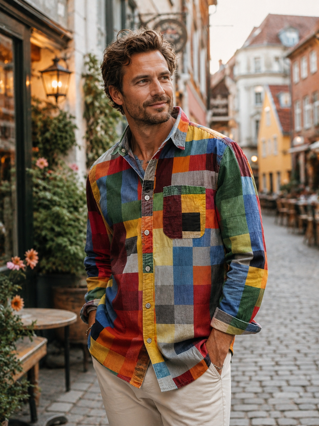 Leo Patchwork Knit Jumper