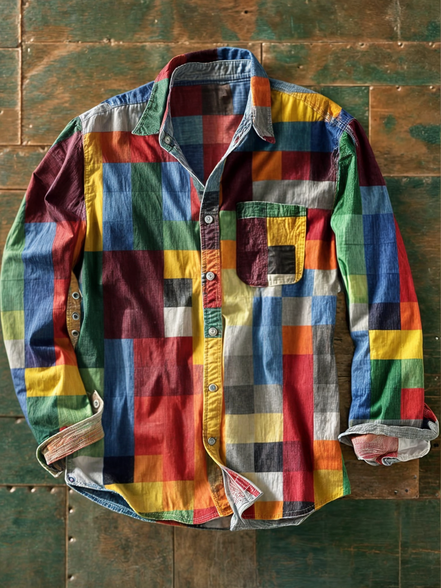 Leo Patchwork Knit Jumper