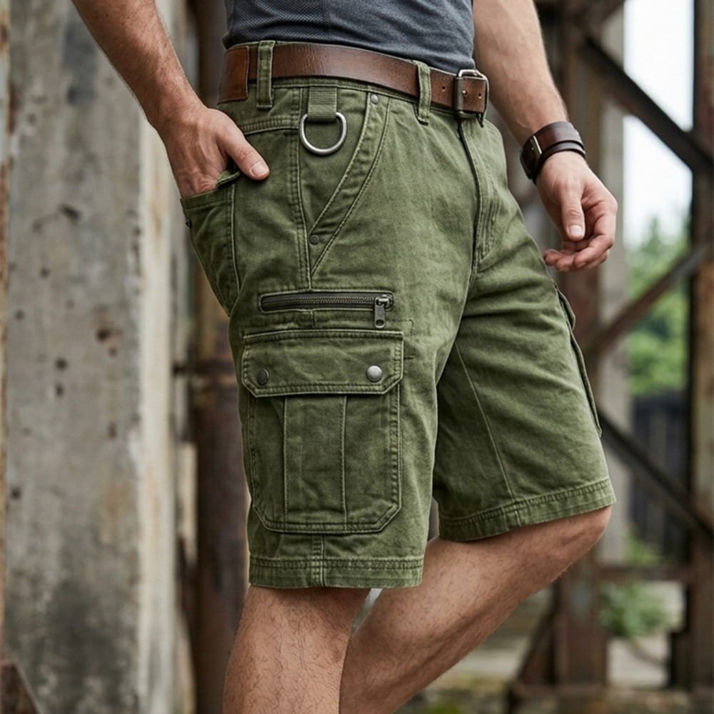 Carter™ | Functional Denim Cargo Shorts
