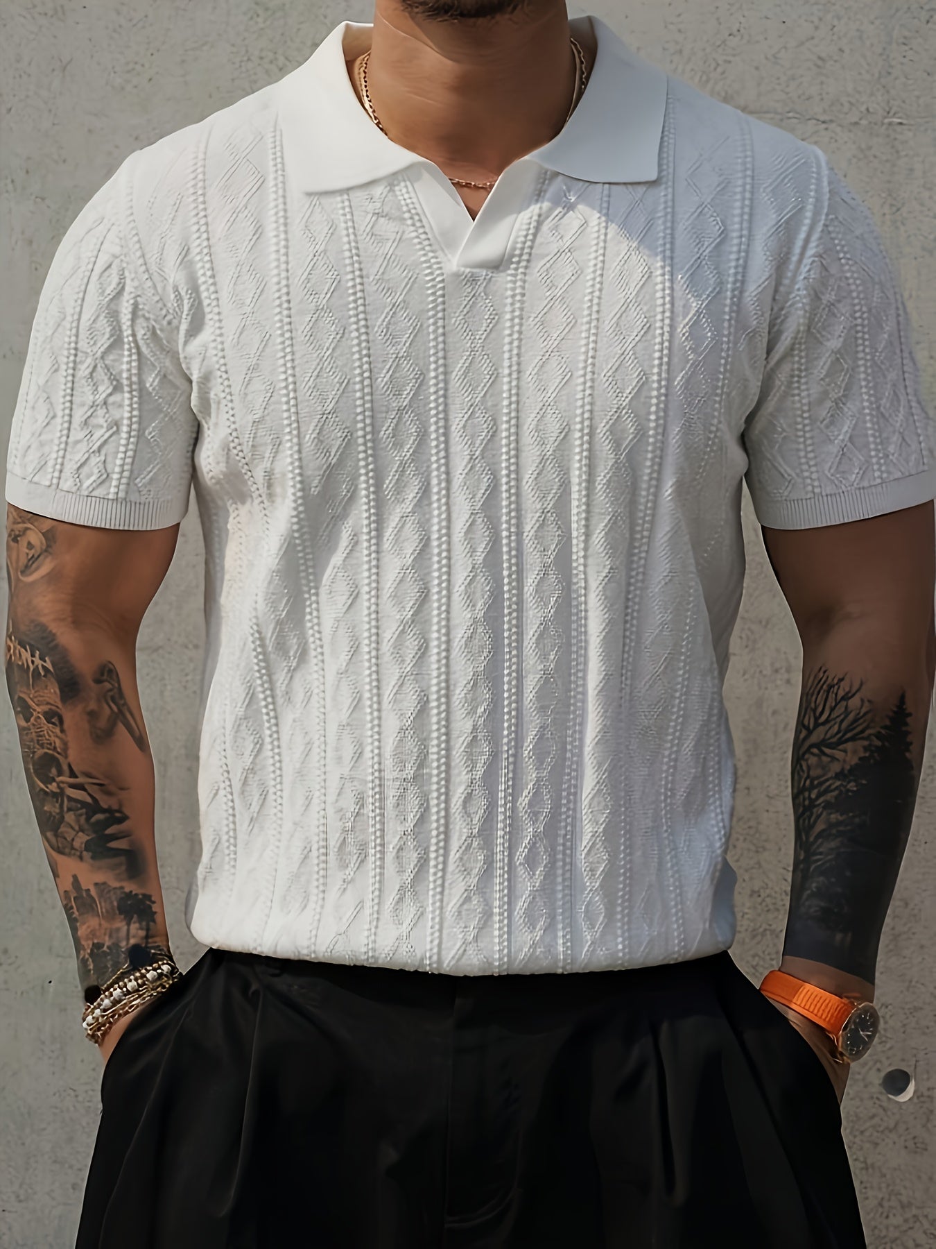 Luca™ | Textured Knit Polo