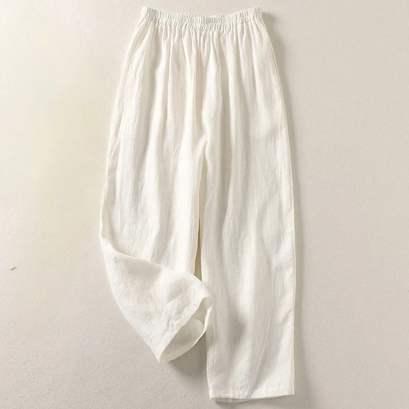 Amalia™ | Relaxed Cotton-Linen Trousers