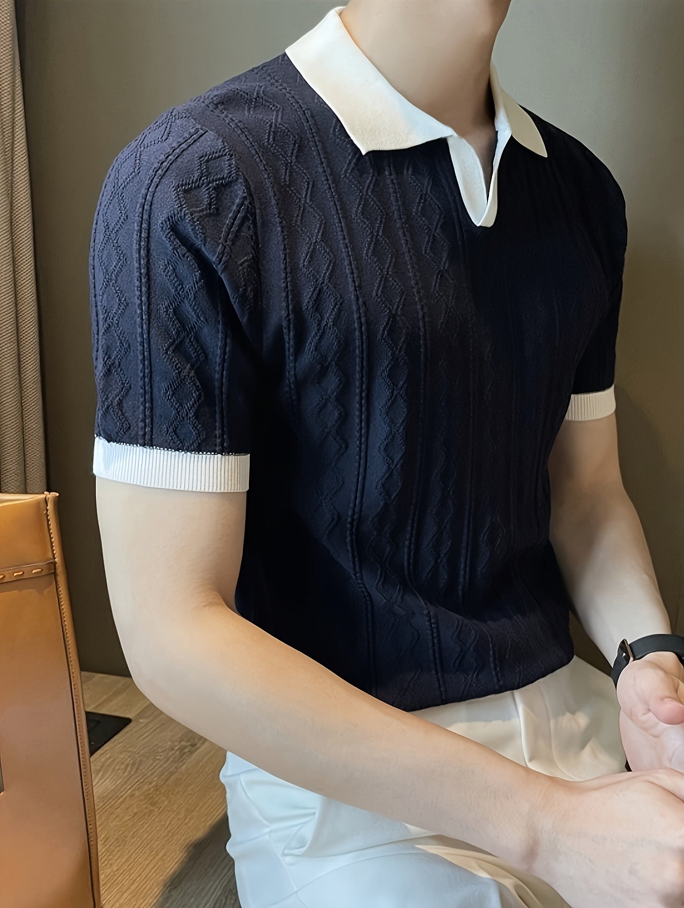Luca™ | Textured Knit Polo