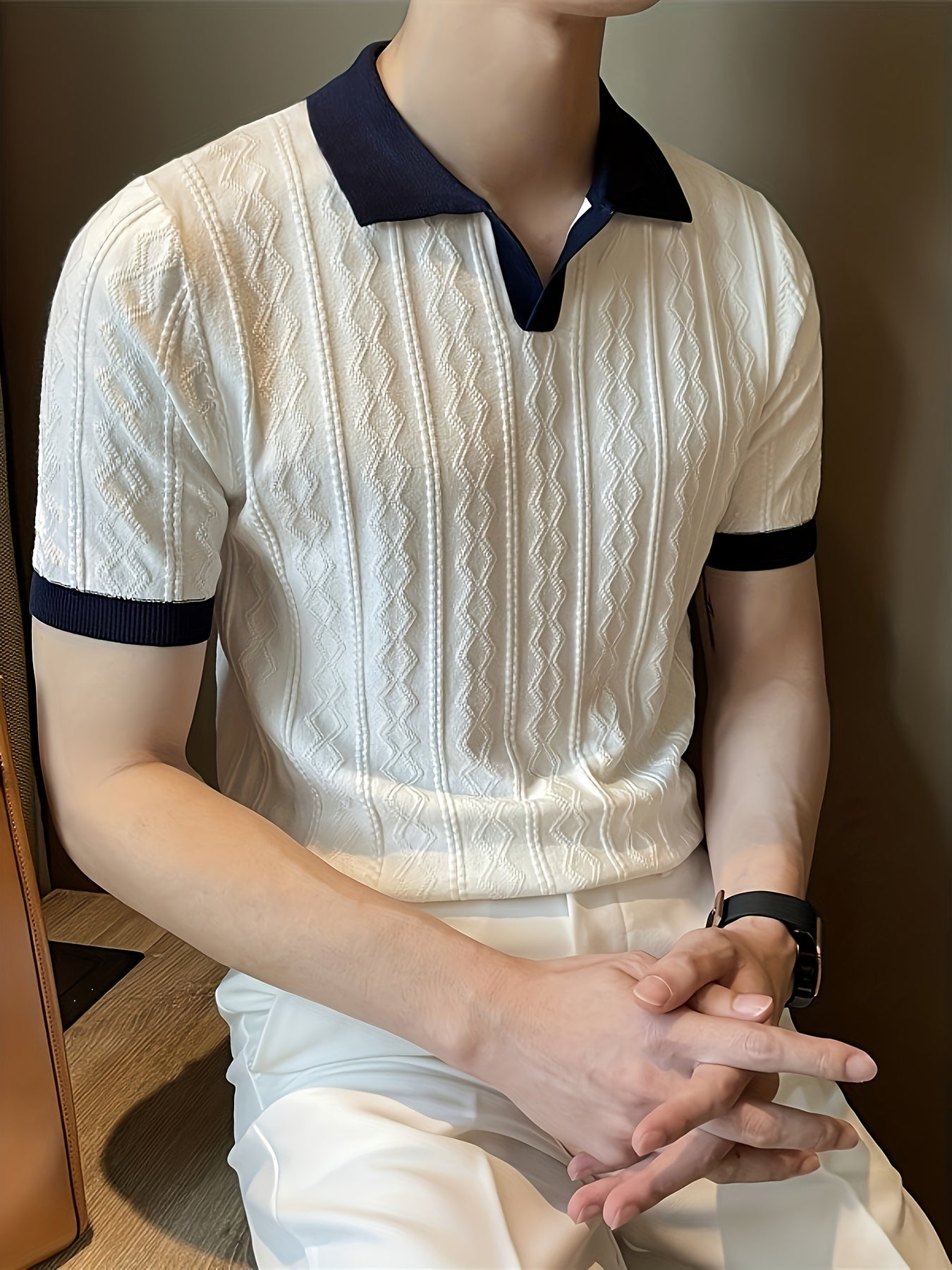 Luca™ | Textured Knit Polo