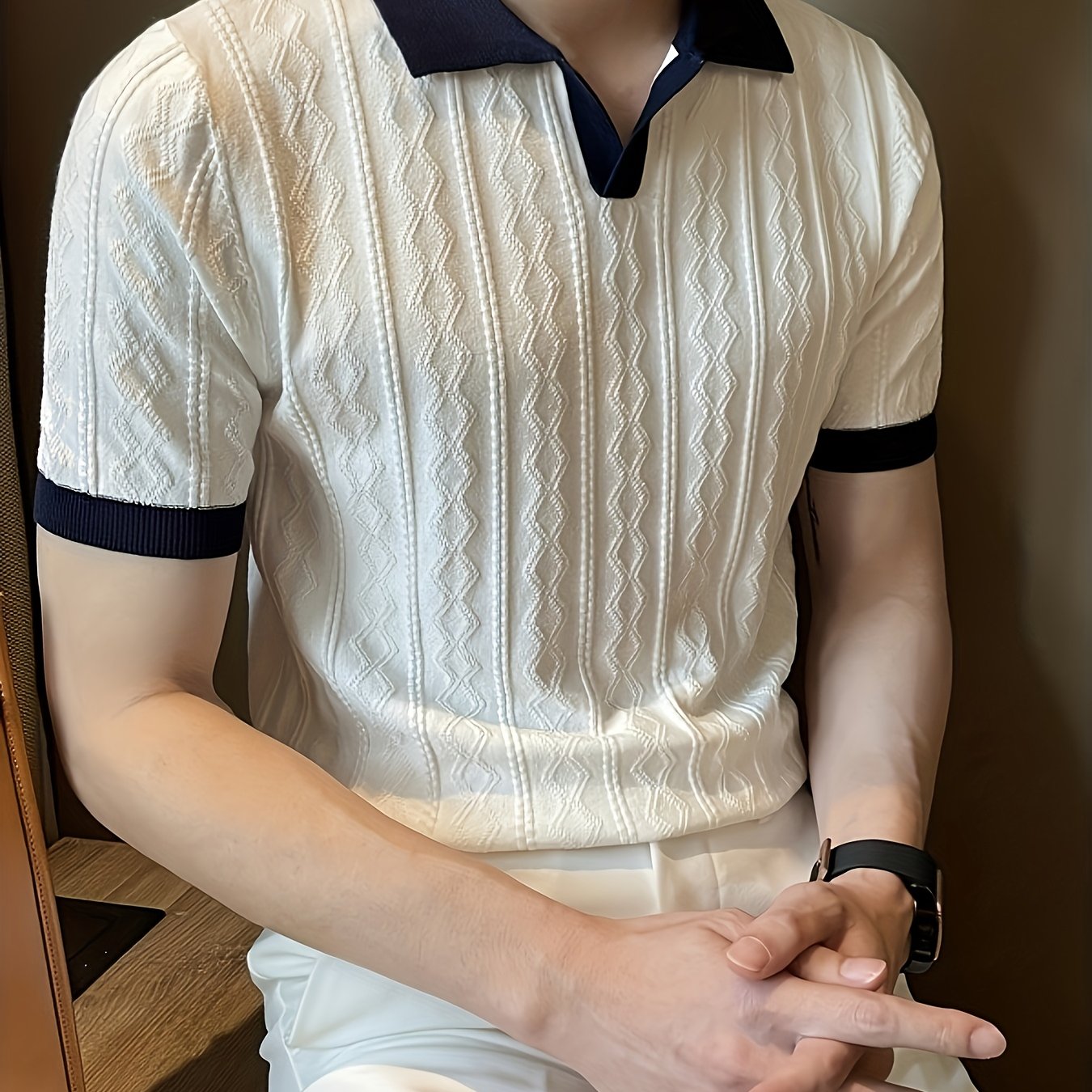 Luca™ | Textured Knit Polo