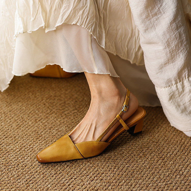Dante Leather Slingback Heels
