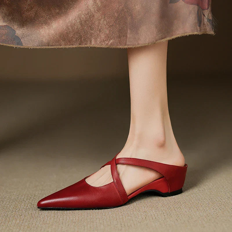 Goldie Leather Mules