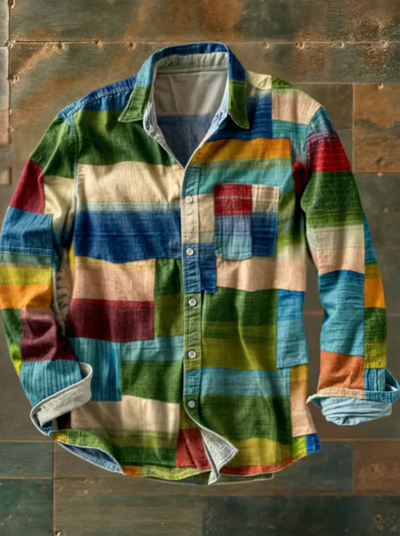 Leo Patchwork Knit Jumper