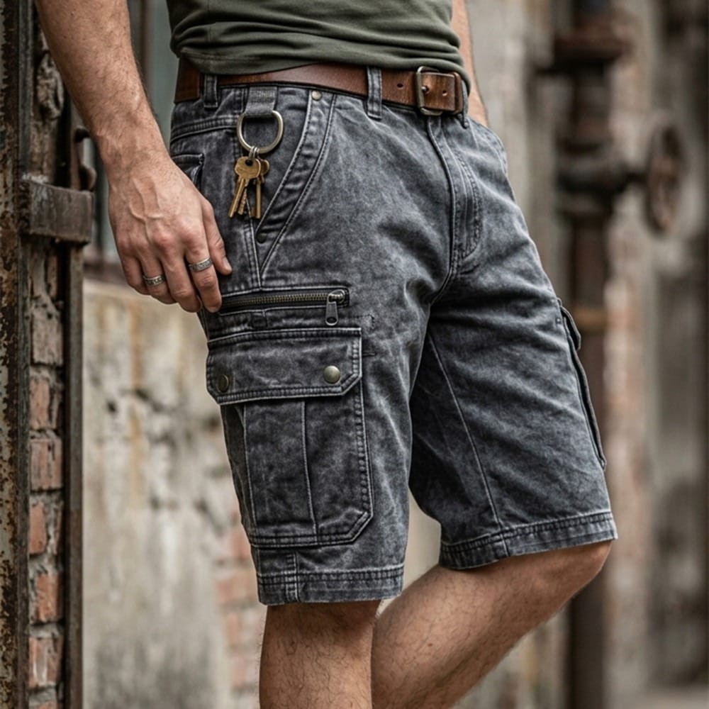 Carter™ | Functional Denim Cargo Shorts