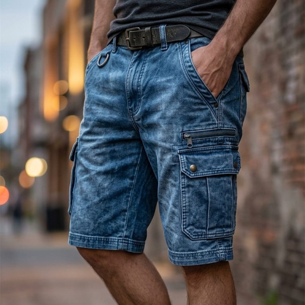 Carter™ | Functional Denim Cargo Shorts